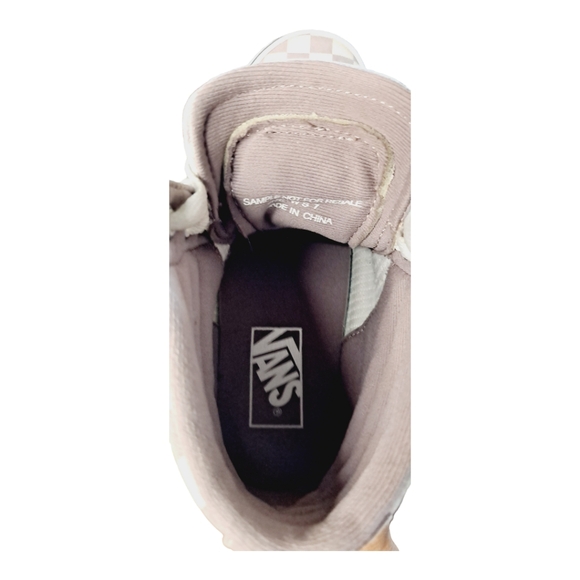 Vans women's sk8 high checkboard size 7 color mauve w - Picture 7 of 10